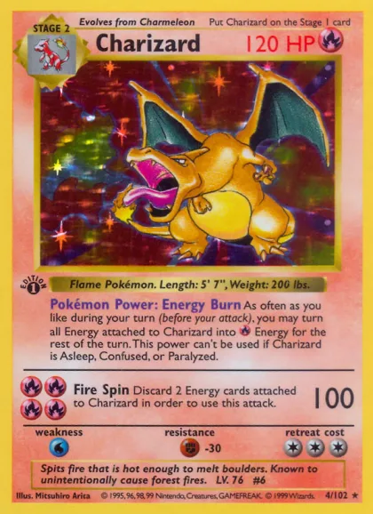Base Set Charizard, the most iconic Pokémon card